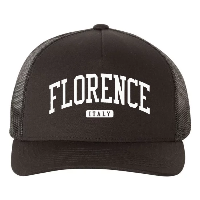 Florence Italy College University Style Yupoong Adult 5-Panel Trucker Hat