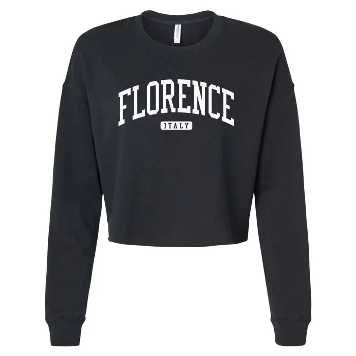 Florence Italy College University Style Cropped Pullover Crew