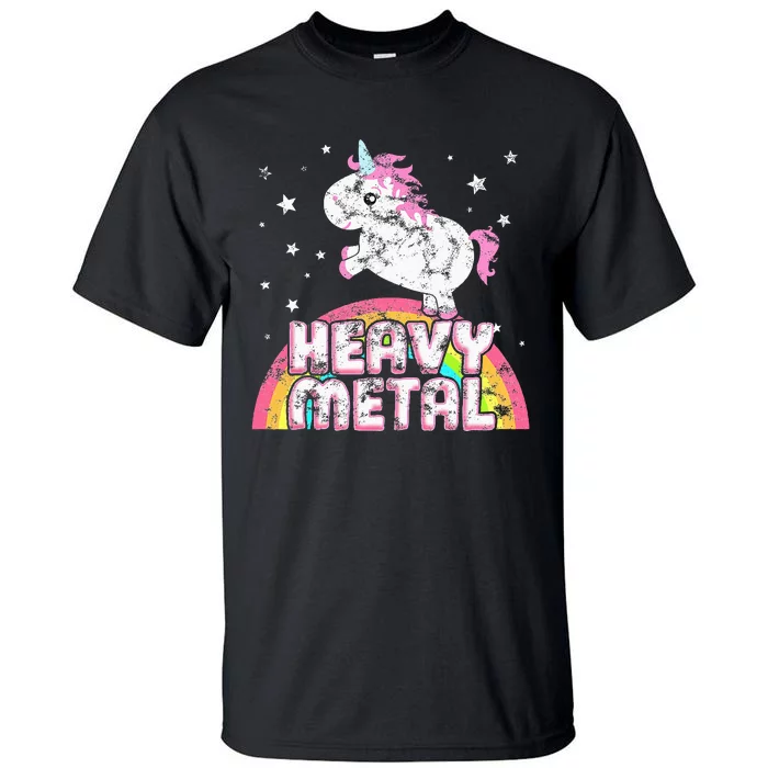 Funny Ironic Cool Unicorn Heavy Metal Music Festival Tall T-Shirt