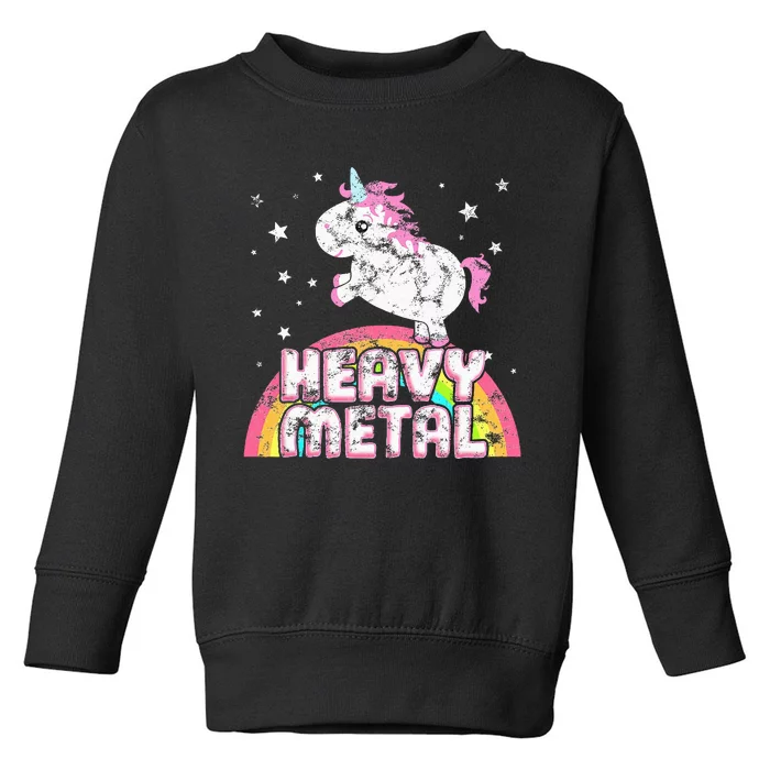 Funny Ironic Cool Unicorn Heavy Metal Music Festival Toddler Sweatshirt