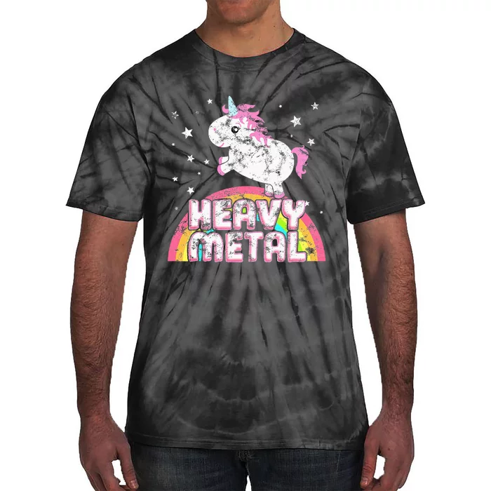 Funny Ironic Cool Unicorn Heavy Metal Music Festival Tie-Dye T-Shirt