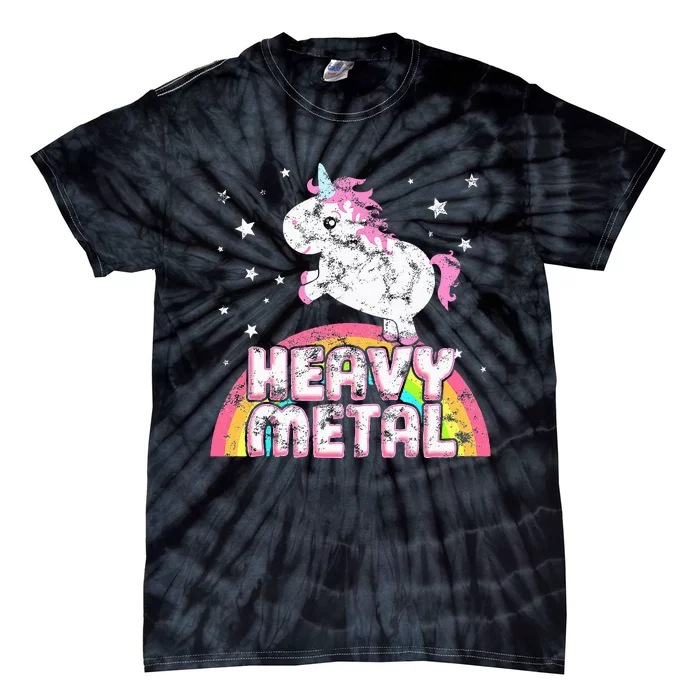 Funny Ironic Cool Unicorn Heavy Metal Music Festival Tie-Dye T-Shirt