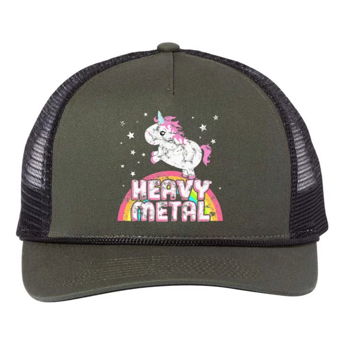 Funny Ironic Cool Unicorn Heavy Metal Music Festival Retro Rope Trucker Hat Cap