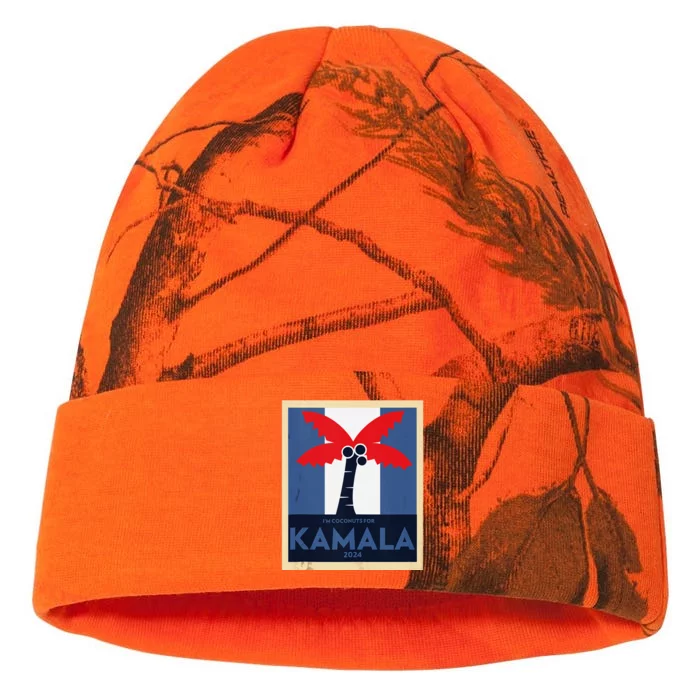 Funny IM Coconuts For Kamala Meme 2024 President Election Kati - 12in Camo Beanie