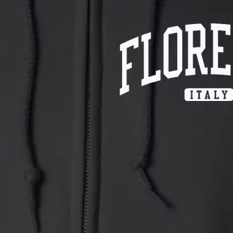 Florence Italy College University Style Full Zip Hoodie