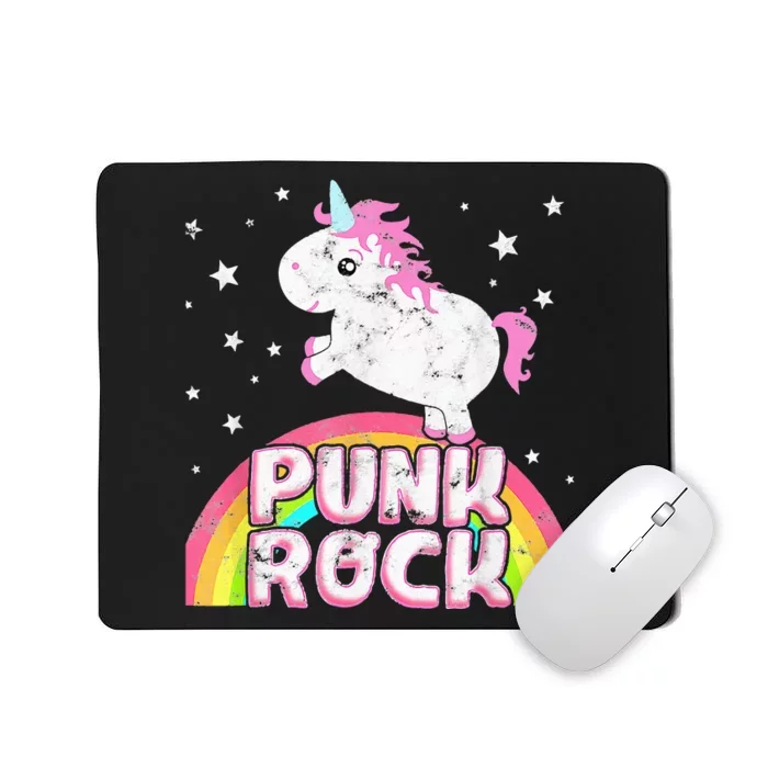 Funny Ironic Cool Unicorn Punk Rock Rap Music Festival Mousepad