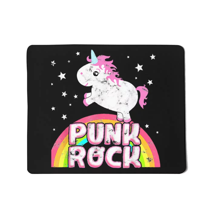 Funny Ironic Cool Unicorn Punk Rock Rap Music Festival Mousepad