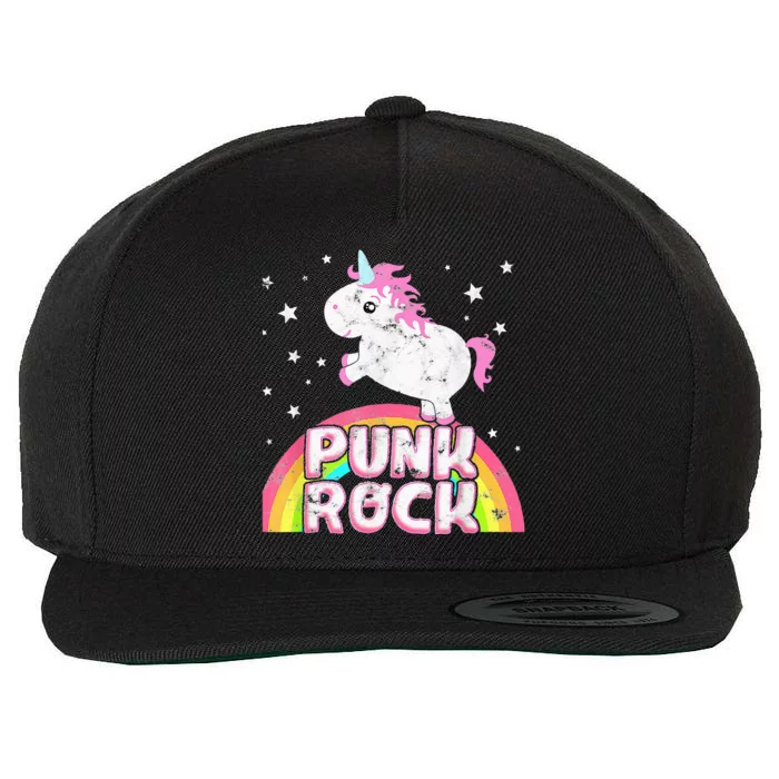 Funny Ironic Cool Unicorn Punk Rock Rap Music Festival Wool Snapback Cap