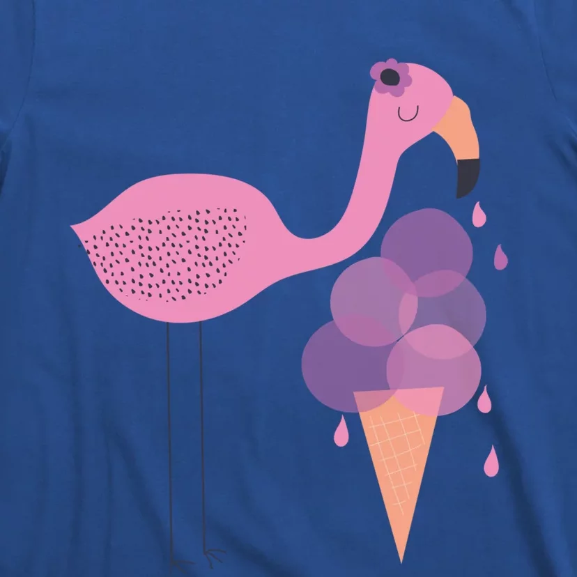 Flamingo Ice Cream Summer Vacay Party Beach Vibes Gift T-Shirt