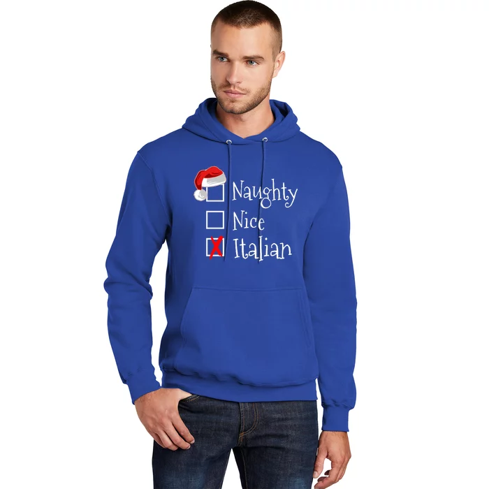 Funny Italian Christmas Gift Buon Natale Naughty Nice Hoodie