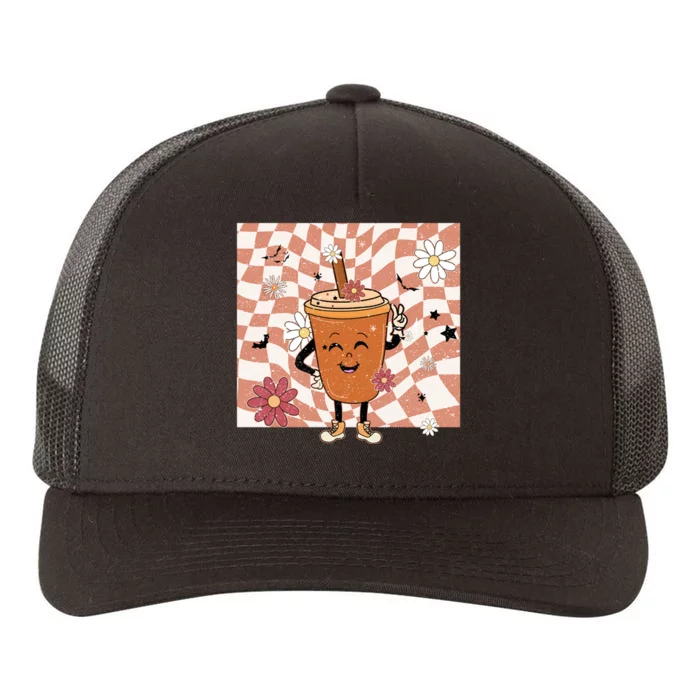 Fall Iced Coffee Funny Spooky Season Halloween Pumpkin Spice Gift Yupoong Adult 5-Panel Trucker Hat