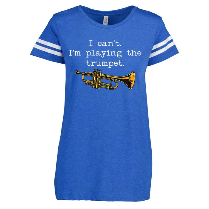 Funny I CanT IM Playing The Trumpet Stage Musician Enza Ladies Jersey Football T-Shirt