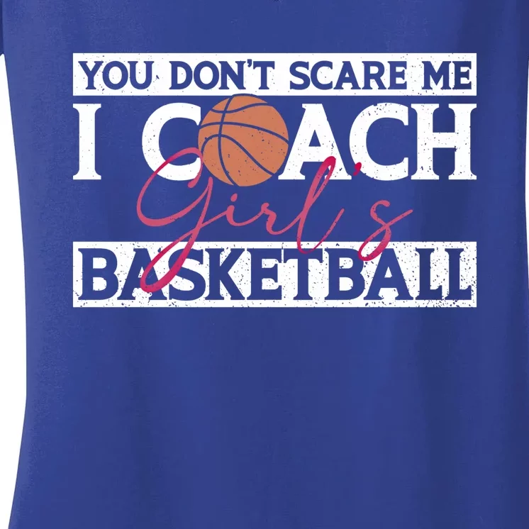 Funny I Coach Basketball Coaches Basketball Coaching Funny Gift Women's V-Neck T-Shirt