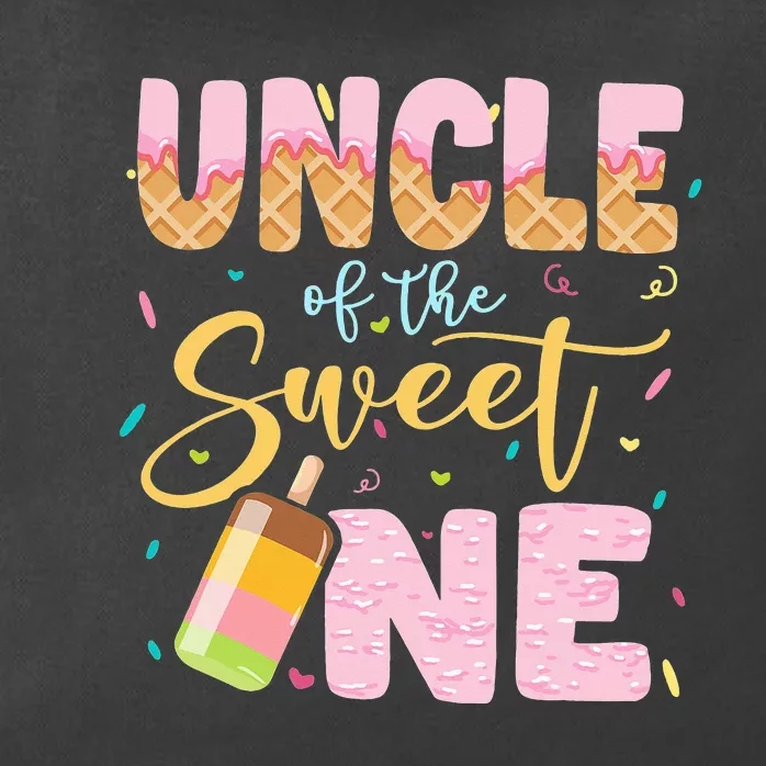 Funny Ice Cream Lover Sweetie  Uncle Of The Sweet One Zip Tote Bag