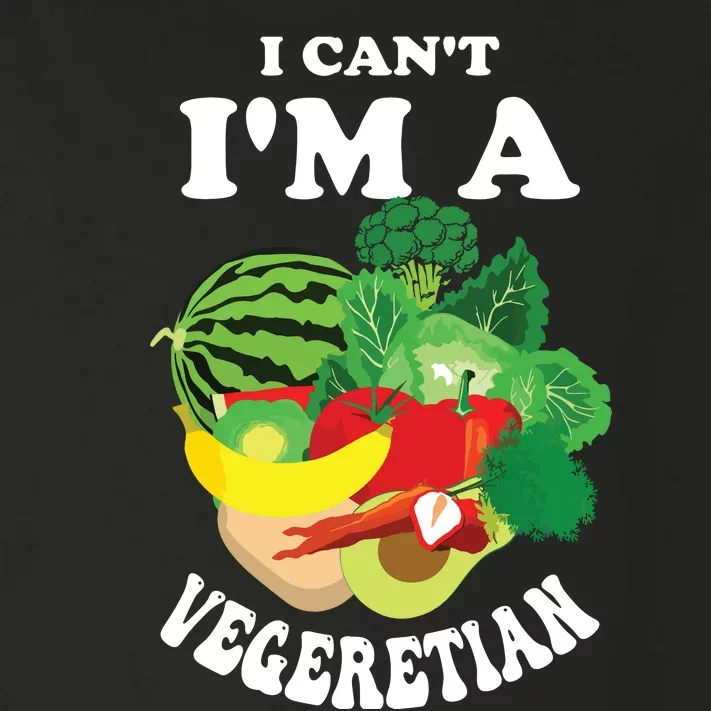 Funny I Cant Im A Vegetarian Sayings Vegetable Graphic Toddler Long Sleeve Shirt