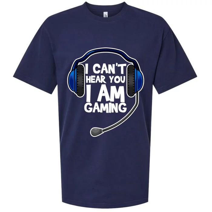 Funny I Can't Hear You I'm Gaming Computer Video Gamers Gift Sueded Cloud Jersey T-Shirt