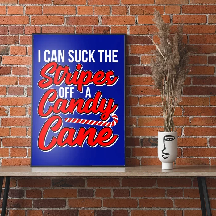 Funny I Can Suck The Stripes Off A Candy Cane Naughty Xmas Gift Poster