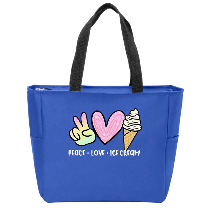 Funny Ice Cream Humor Ice Cream Lover Funny Summer Zip Tote Bag