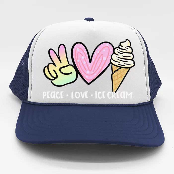 Funny Ice Cream Humor Ice Cream Lover Funny Summer Trucker Hat