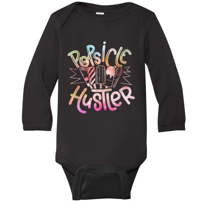 Funny Ice Cream Retro Popsicle Hustler Baby Long Sleeve Bodysuit