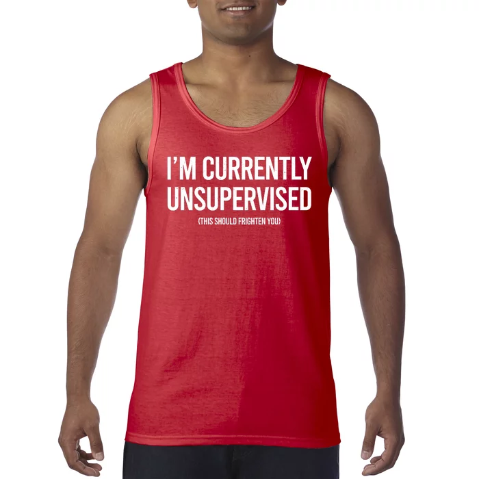 Funny Im Currently Unsupervised This Should Frighten You Tank Top