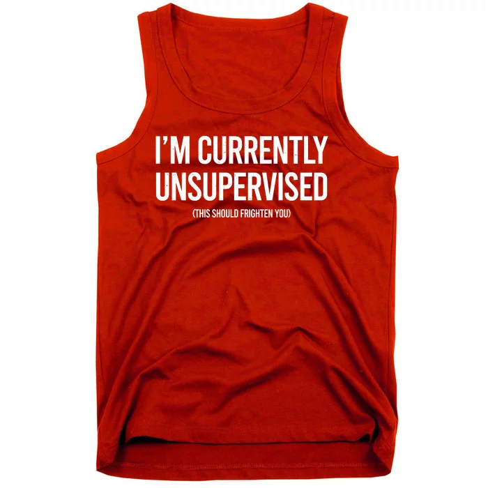 Funny Im Currently Unsupervised This Should Frighten You Tank Top