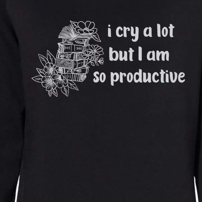 Floral I Cry A Lot But I Am So Productive Ttpd Womens California Wash Sweatshirt