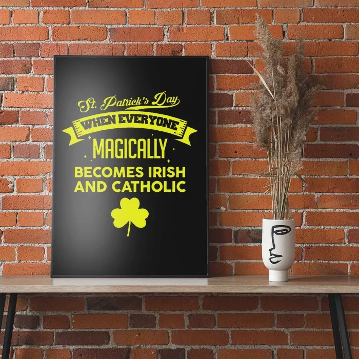 Funny Irish Catholic Saint Patrick's Day Poster