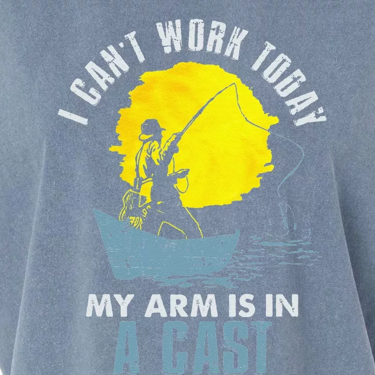 Funny I Cant Work Today My Arm Is In A Cast Laugh Garment-Dyed Women's Muscle Tee