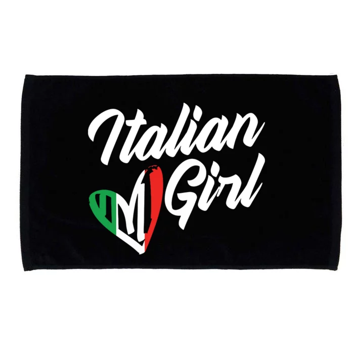 Funny Italy Culture Italian Roots Cute Italian Girl Microfiber Hand Towel