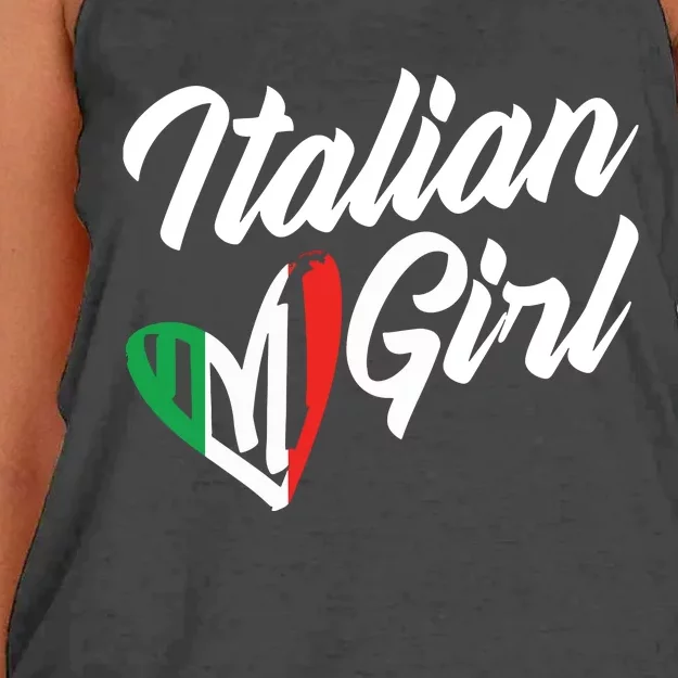 Funny Italy Culture Italian Roots Cute Italian Girl Women's Knotted Racerback Tank