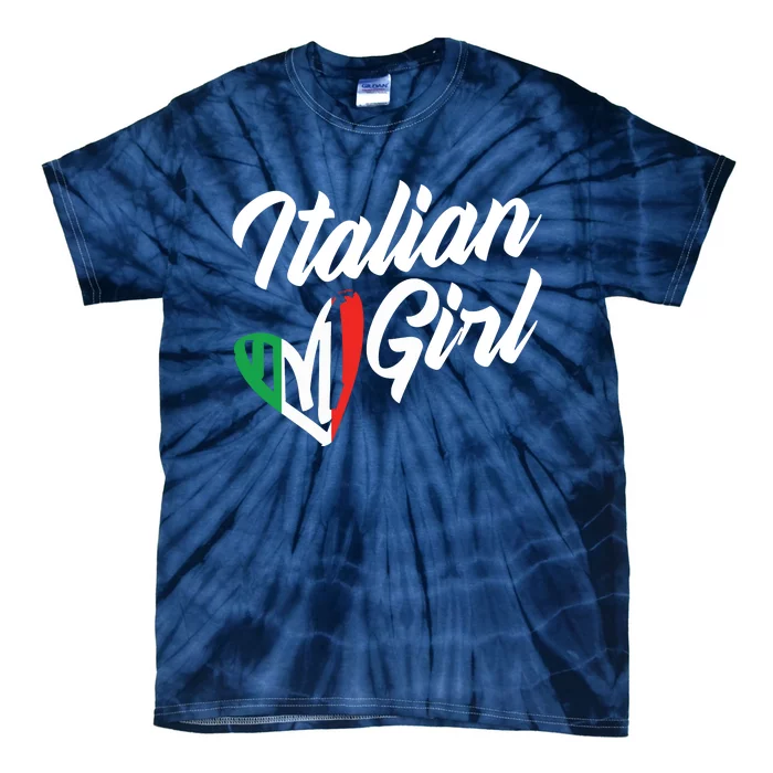 Funny Italy Culture Italian Roots Cute Italian Girl Tie-Dye T-Shirt