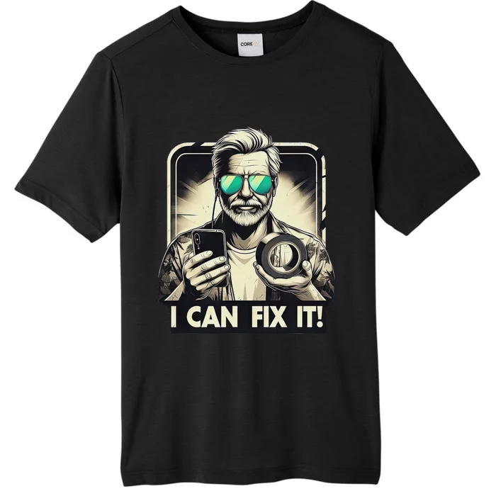 Funny I Can Fix It Duct Tape Man Design ChromaSoft Performance T-Shirt