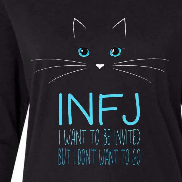 Funny INFJ Cat Lover Introvert Me Time Cat Lady Humor Womens Cotton Relaxed Long Sleeve T-Shirt