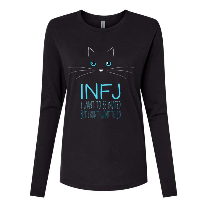 Funny INFJ Cat Lover Introvert Me Time Cat Lady Humor Womens Cotton Relaxed Long Sleeve T-Shirt