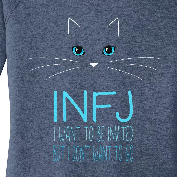 Funny INFJ Cat Lover Introvert Me Time Cat Lady Humor Women's Perfect Tri Tunic Long Sleeve Shirt