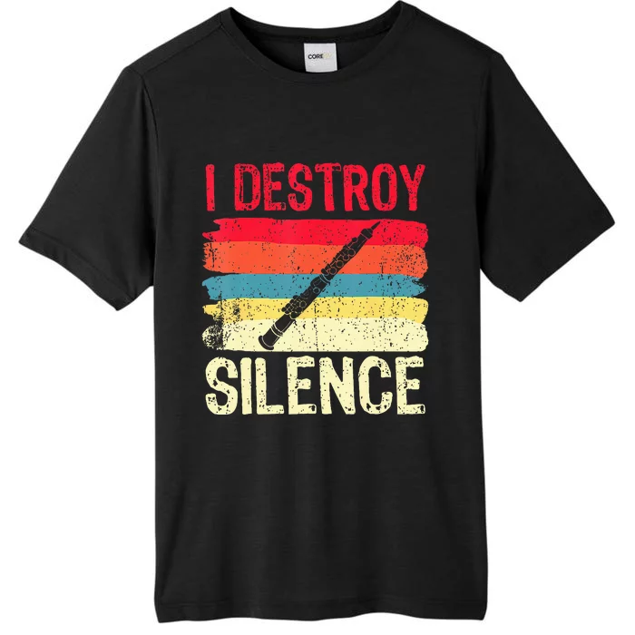 Funny I Destroy Silence Vintage Musician Player ChromaSoft Performance T-Shirt