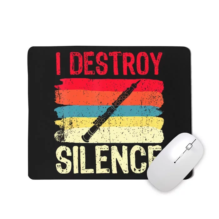 Funny I Destroy Silence Vintage Musician Player Mousepad