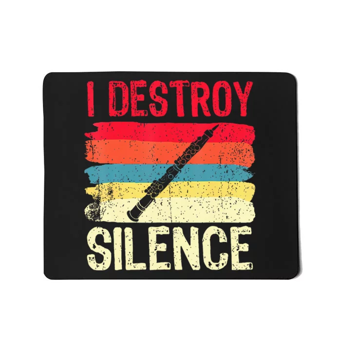 Funny I Destroy Silence Vintage Musician Player Mousepad