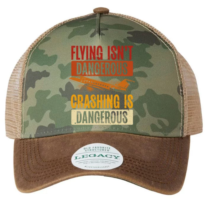 Flying Isn't Dangerous. Crashing Is Dangerous Aviation Legacy Tie Dye Trucker Hat