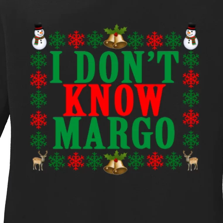 Funny I Don't Know Margo! Ugly Pajama Sweater Ladies Long Sleeve Shirt