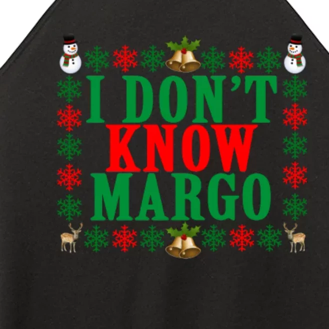 Funny I Don't Know Margo! Ugly Pajama Sweater Women’s Perfect Tri Rocker Tank