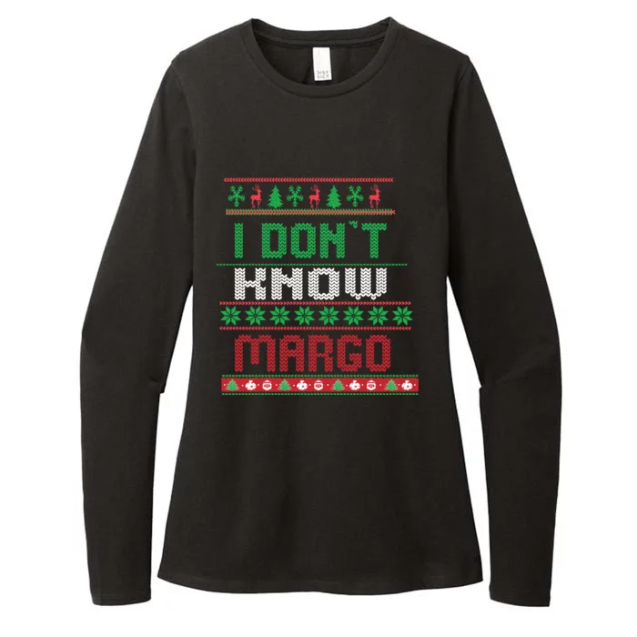 Funny I Don't Know Margo! Ugly Pajama Sweater Womens CVC Long Sleeve Shirt