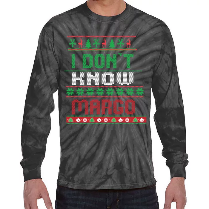 Funny I Don't Know Margo! Ugly Pajama Sweater Tie-Dye Long Sleeve Shirt