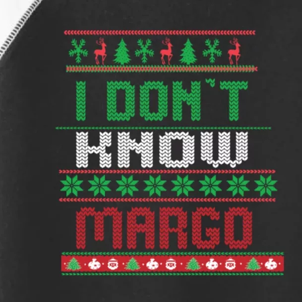 Funny I Don't Know Margo! Ugly Pajama Sweater Toddler Fine Jersey T-Shirt