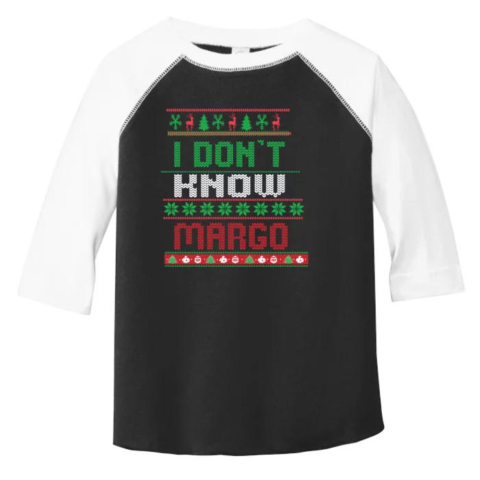 Funny I Don't Know Margo! Ugly Pajama Sweater Toddler Fine Jersey T-Shirt