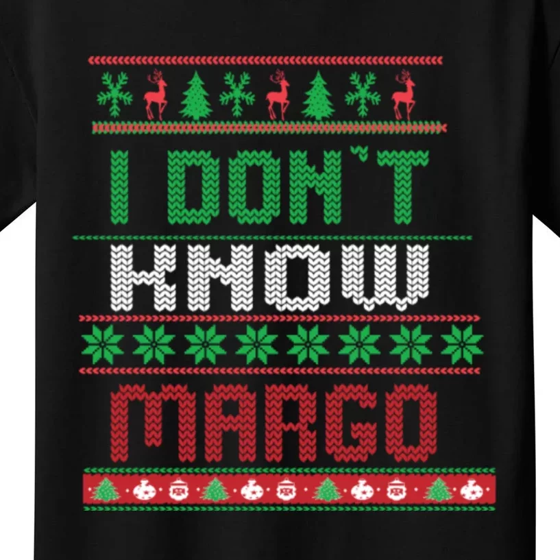 Funny I Don't Know Margo! Ugly Pajama Sweater Kids T-Shirt