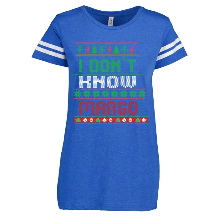 Funny I Don't Know Margo! Ugly Pajama Sweater Enza Ladies Jersey Football T-Shirt