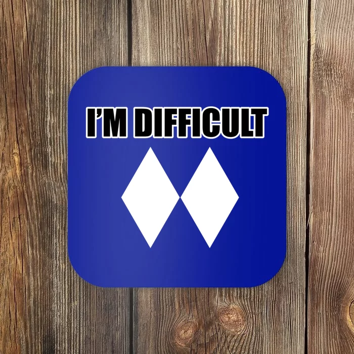 Funny I'm Difficulgift Double Black Diamond Ski Gift Coaster