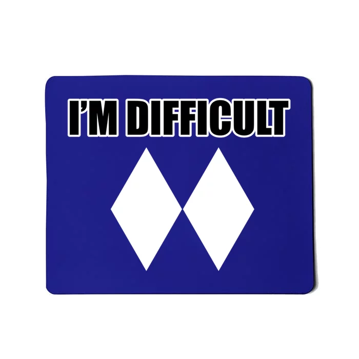 Funny Im Difficulgift Double Black Diamond Ski Gift Mousepad